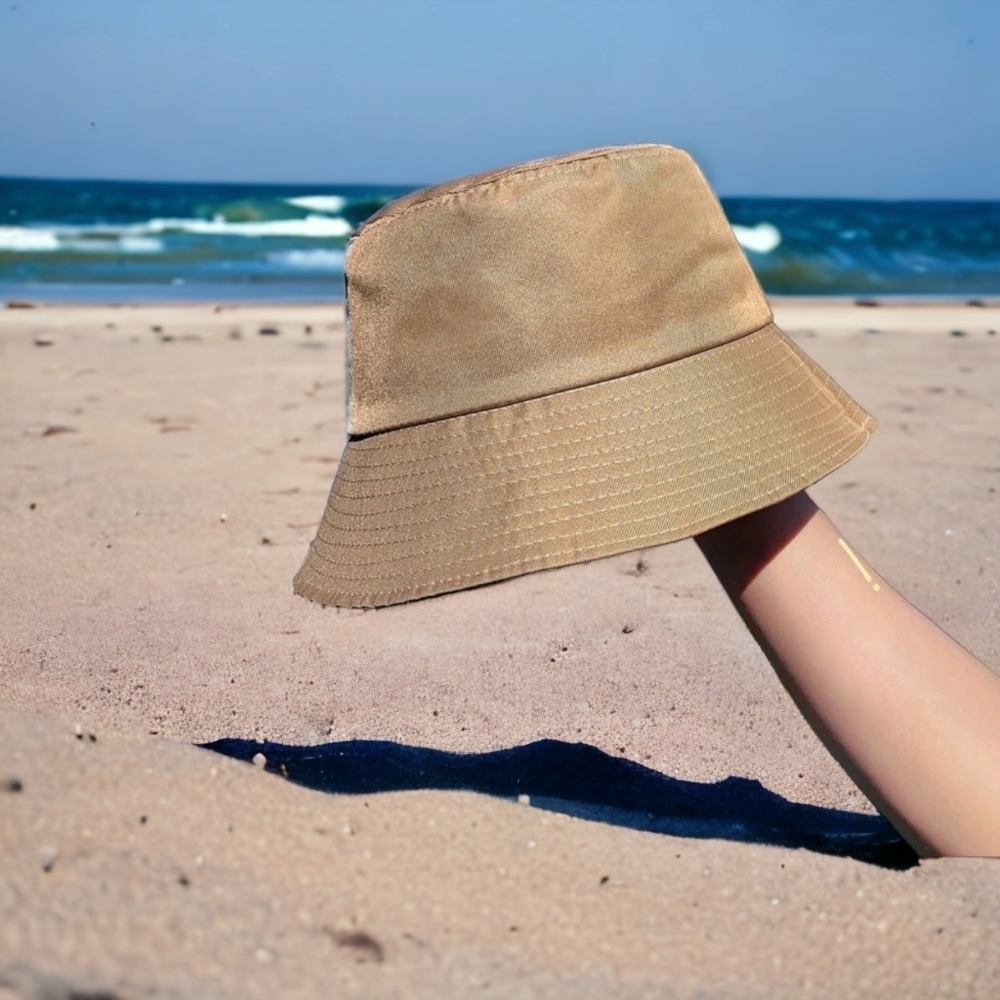 NEW! Packable Khaki Bucket hat